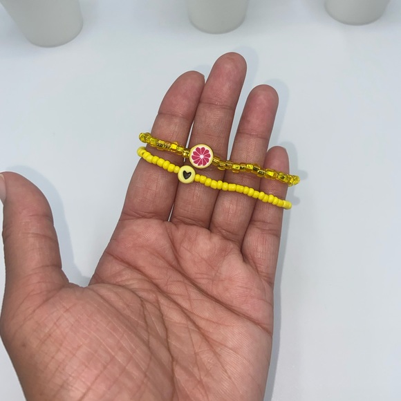 Handmade Trendy Y2K Inspired Glass Seed Bead Bracelet Set - Picture 3 of 8